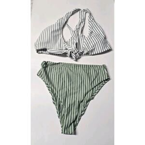 OMKAGI Bandeau Off Shoulder High Waist Bikini‎ Size M
